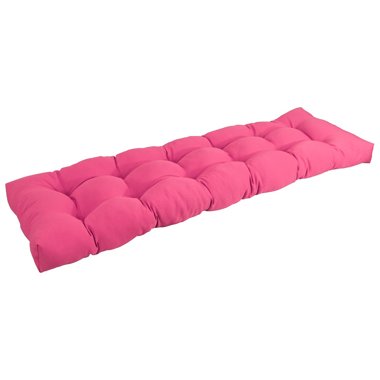 55-inch by 19-inch Tufted Solid Twill Bench Cushion Pink-Color